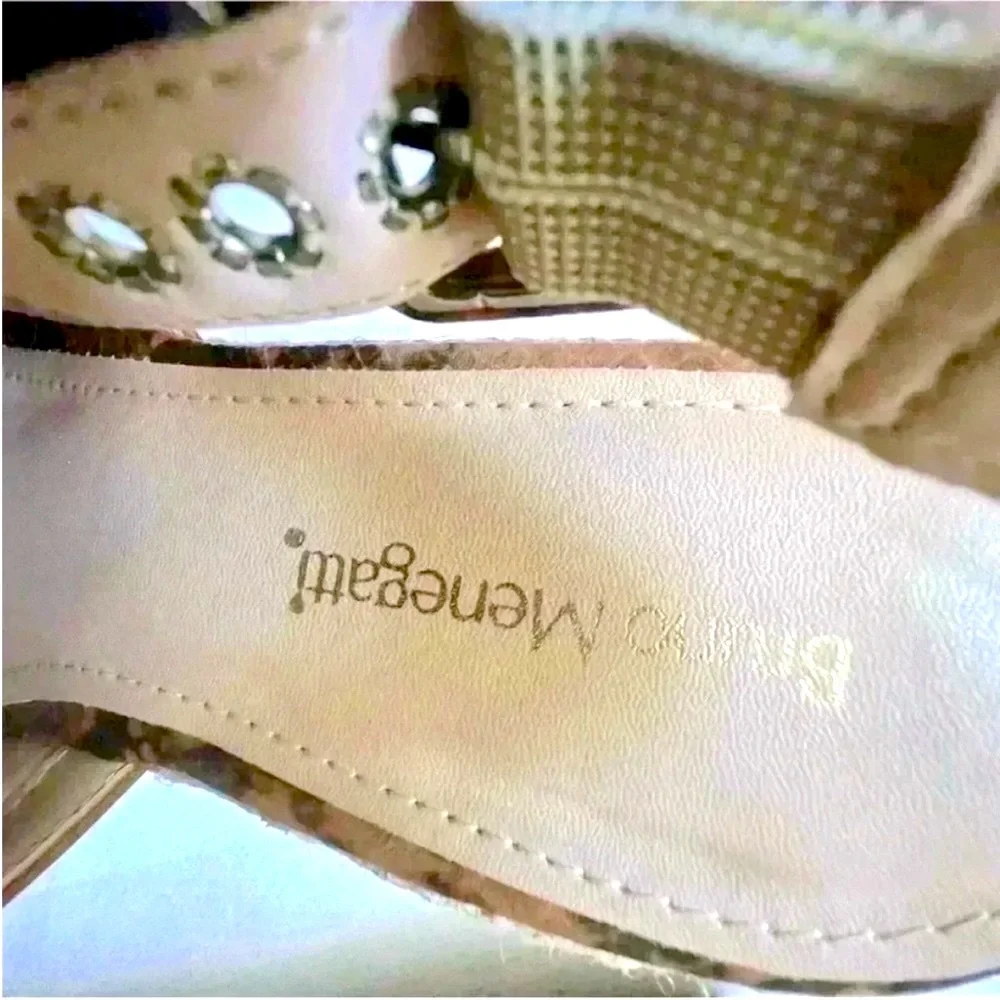 Bruno Menegatti Brown Suede Slingback Wedge Sandals